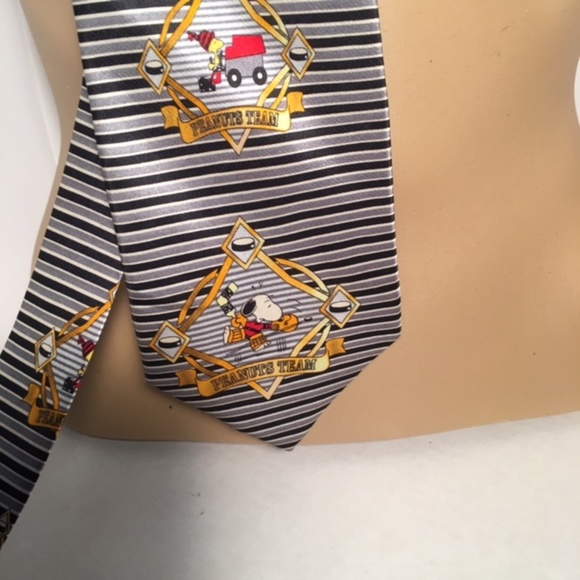 Vintage Peanuts Snoopy/ Charlie Brown Silk Tie - Picture 5 of 8